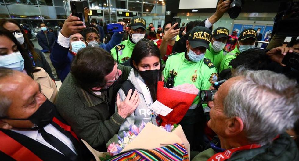 Kimberly fue recibida con fiesta esta mañana. (Foto: César Grados/@photo.gec)