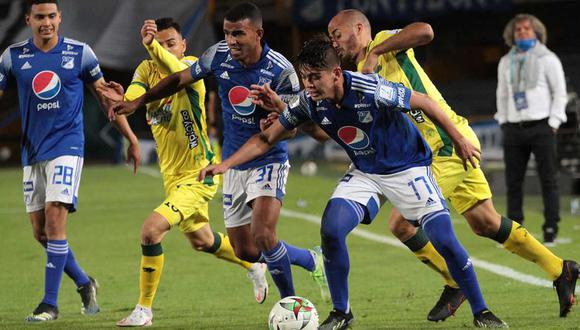 Millonarios se enfrenta al Atlético Bucaramanga por la Liga BetPlay de Colombia. (Foto: AP)