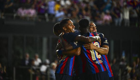 El FC Barcelona venció 6-0 al Inter de Miami en el que fue su primer partido de preparación en EE.UU. | Foto: AFP
