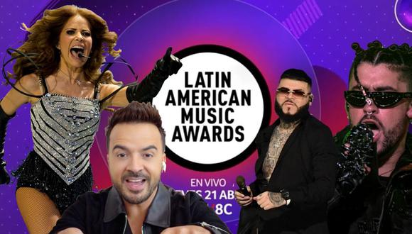 Gloria Trevi, Luis Fonsi y Farruko serán algunos de los artistas que se presentarán en los Latin AMAs 2022. Mientras tanto Bad Bunny es el artista con más nominaciones, con 10 menciones en total. (Foto: AFP)