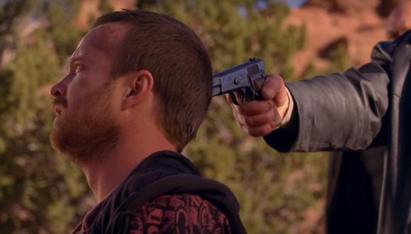 Jesse Pinkman (Aaron Paul), en la escena más tensa de todo "Breaking Bad". Foto: AMC.