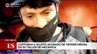 Ate Vitarte: capturan a sujeto que vendía droga en su taller de mecánica