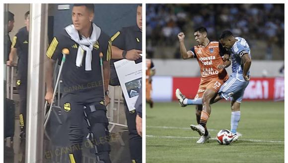 En un intento de remate en el partido entre Cristal y Vallejo, el también seleccionado nacional se lastimó la rodilla izquierda, por lo que fue sustituido de inmediato y trasladado a una clínica local.