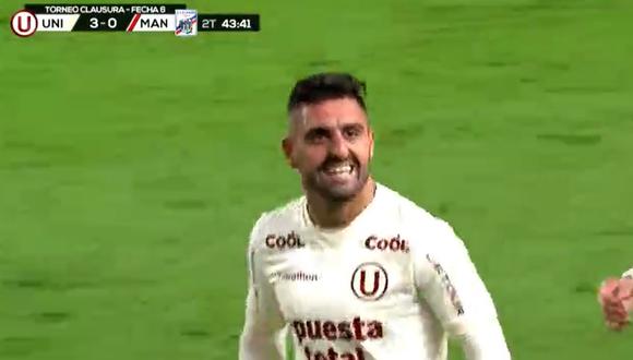 De un delicioso tiro libre, el atacante uruguayo se hizo presente en el marcador para decirnos que la ‘U’ golea en el estadio Monumental | Liga 1 Betsson.