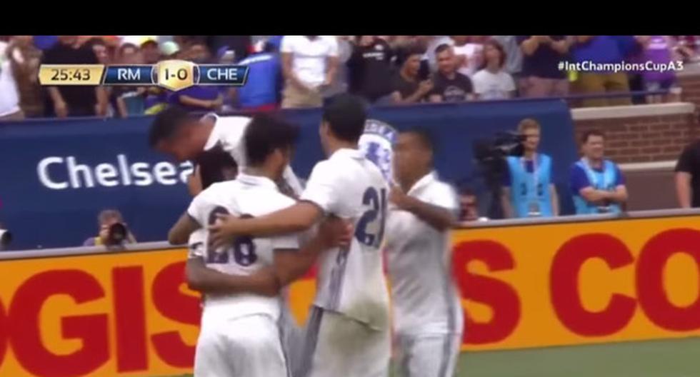 Marcelo se lució en el Real Madrid vs Chelsea. (Foto: Captura)