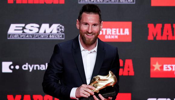 Por sexta vez en su carrera, Lionel Messi recibe la Bota de Oro como máximo goleador del fútbol europeo. (Foto: REUTERS).