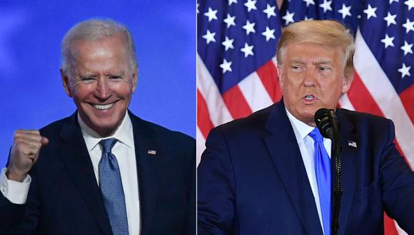El presidente electo de Estados Unidos, Joe Biden, ha saludado la decisión de iniciar la transición. Donald Trump, a la derecha, no reconoce formalmente su derrota en las elecciones. (Foto: ANGELA  WEISS and MANDEL NGAN / AFP)