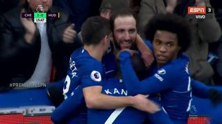 Chelsea vs. Huddersfield: Higuaín marcó su primer gol con los blues e hizo estallar Stamford Bridge | VIDEO