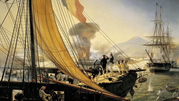Francia aplicó un bloqueo del puerto mexicano de Veracruz durante casi un año a partir de 1838. (INEHRM).