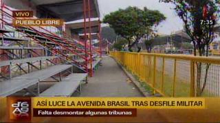 Av. Brasil: tramo de vía auxiliar sigue cerrado al tránsito