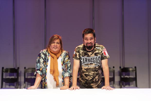 Daniela Franza (left) and Aldo Miyashiro (right) teamed up for the play "The Upstairs Neighbors" also directed by him.  Now, they resumed the alliance for "A Damn Secret".  (Photo: Renzo Salazar for El Comercio)