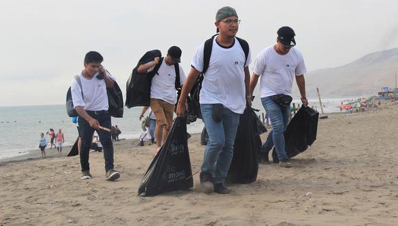 En la tercera fecha de la campaña de “Limpieza de Playas” participaron 40 jóvenes. (Municipalidad de Lima)