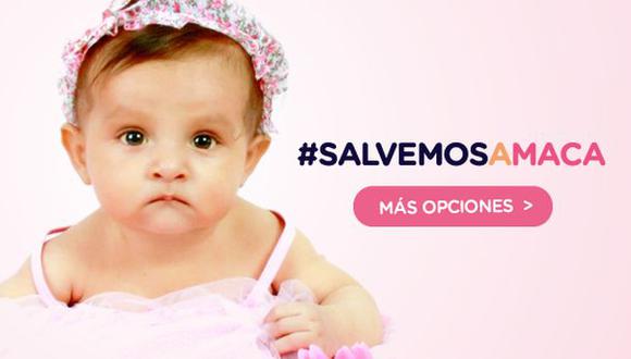 Campaña en Facebook para salvarle la vida a niña de 6 meses