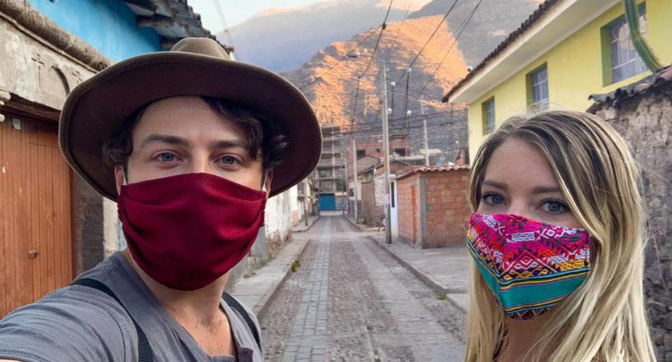 Los estadounidenses Alexander Sala y Lindsey Fowler-Wacholz recorrían Sudamérica cuando se quedaron varados en Cusco por la pandemia de coronavirus COVID-19. (Foto: Alexander Travelbum y Lindsey Travelbum)