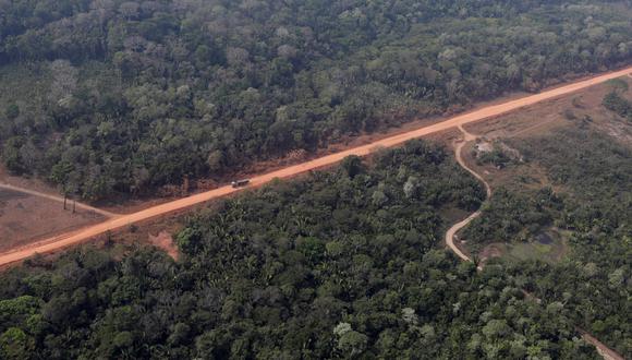 Una vista aérea de la carretera BR-319, cerca de la ciudad de Humaita, estado de Amazonas, Brasil. (REUTERS / Ueslei Marcelino).