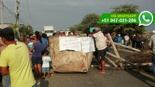 Tumbes: paralizaron carretera en demanda de obras de desagüe