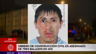 Obrero de construcción muere tras recibir tres balazos en Ate | VIDEO