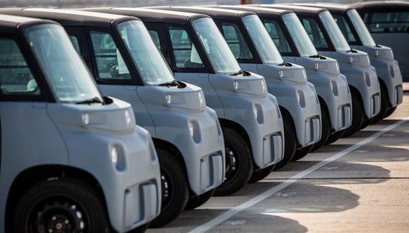 Una flota de vehículos eléctricos compactos Citroën Ami. Los miniautos de fabricación francesa son cada vez más comunes en París, pero no en Estados Unidos. Fotógrafo: Ángel García/Bloomberg