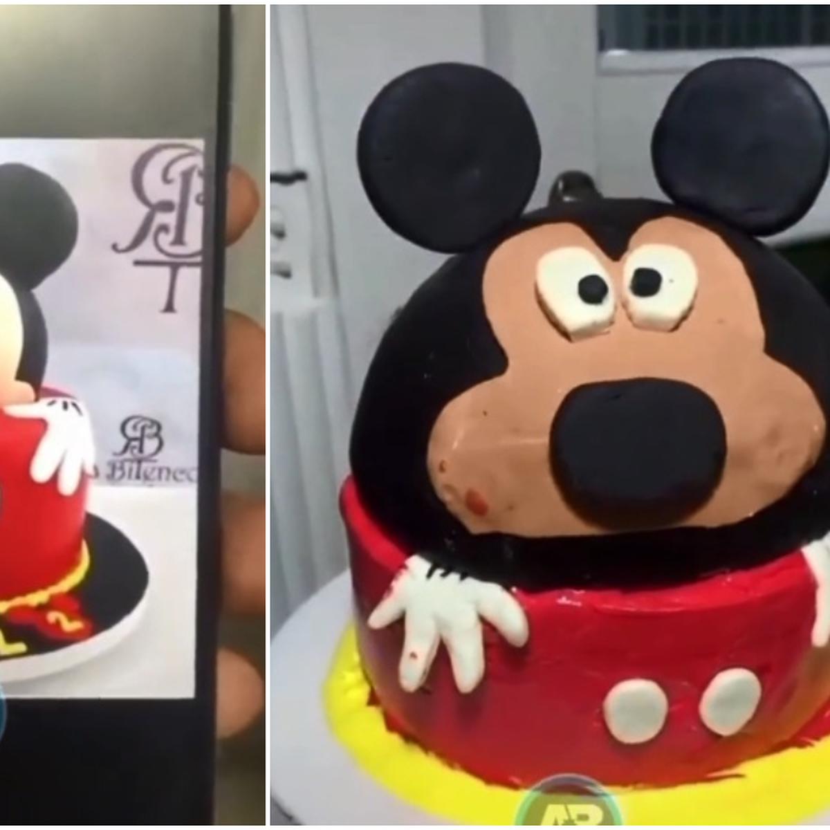 Video viral | Pidió un pastel de Mickey Mouse y el resultado fue  decepcionante: “Miren la vulgaridad” | VIRALES | MAG.