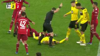 Brandt perdió el conocimiento tras duro choque con Upamecano en el Bayern vs. Dortmund | VIDEO