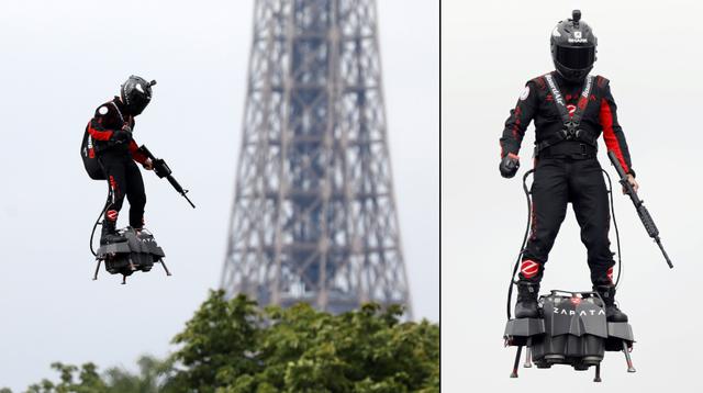 Soldado volador de Francia. (Fotos: Reuters)