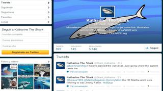 Katharine, un tiburón blanco es estrella de twitter