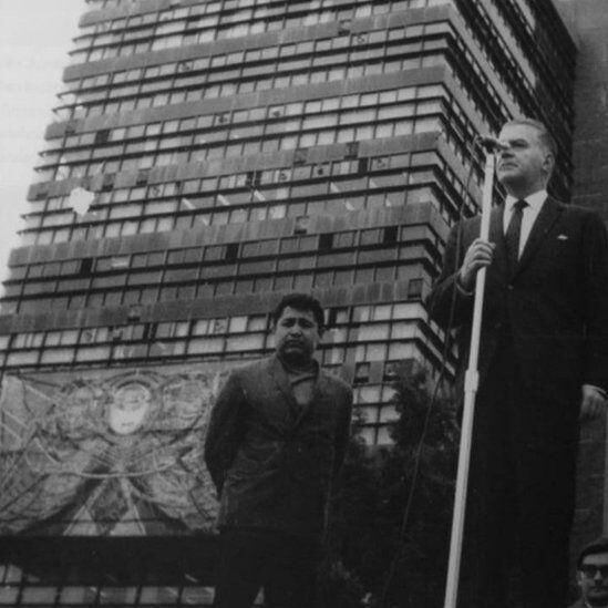 The rector of UNAM in 1968, Javier Barrios Sierra.  (JUSTINA LORI COLLECTION).