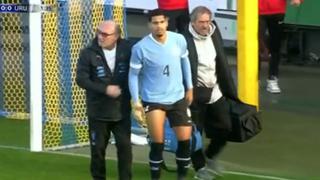 Ronald Araújo se lesionó a los 40 segundos del Uruguay vs. Irán
