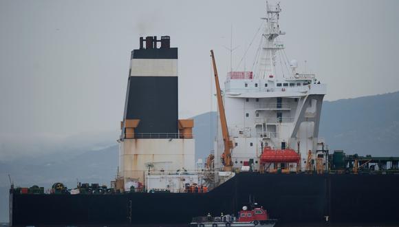 El superpetrolero iraní Grace 1 fue capturado este mes en aguas de Gibraltar por patrullas británica a petición de las autoridades estadounidenses. (AFP)