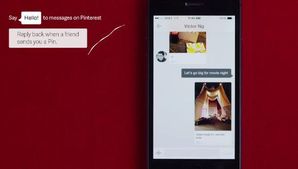 Pinterest presenta su nuevo servicio de mensajería instantánea