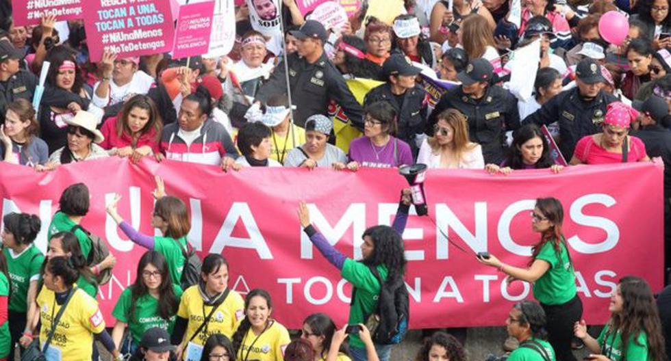 Miles de peruanos se unen hoy en marcha contra violencia hacia mujer ‘Ni una menos’. (Foto: Andina)