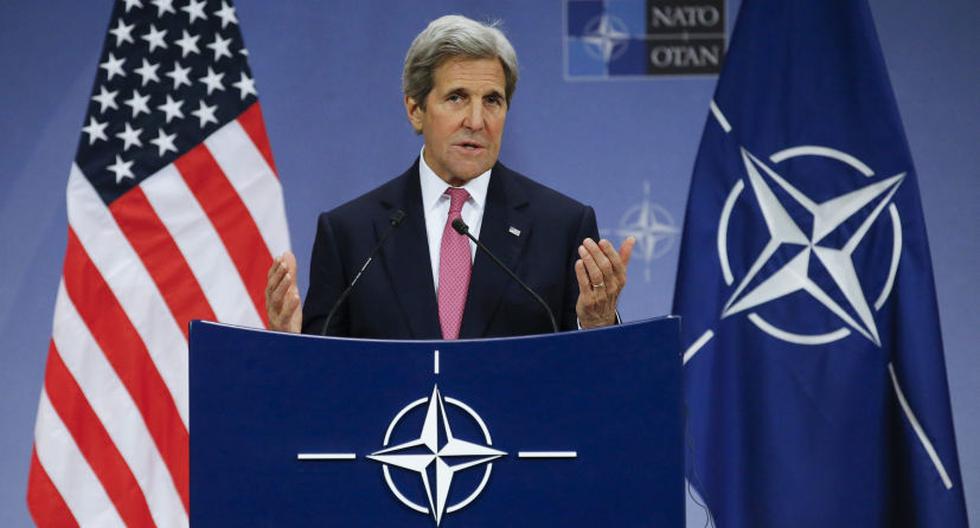 John Kerry en rueda de prensa tras reunión de ministros de la OTAN. (Foto: EFE)