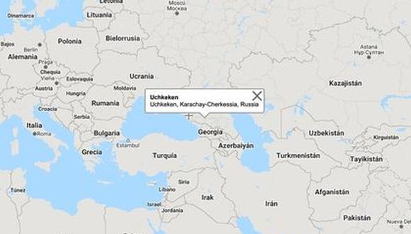 El atentado se registró en en Karachayevo-Cherkesia, en el Cáucaso, Rusia. (Imagen: scribblemaps.com)
