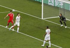 Serbia vs. Suiza: Mitrovic abrió marcador con gran golpe de cabeza