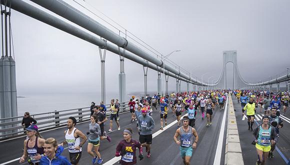 Esta maratón pasa por muchos puentes, con subidas y bajadas, por lo cual es muy difícil que en ella se genere un récord del mundo.