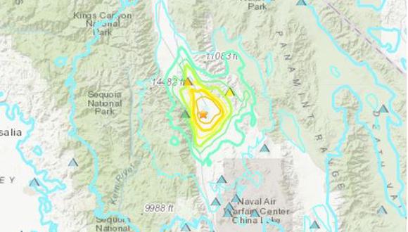 Un sismo de magnitud 5,8 se ha registrado la mañana de este miércoles a 17 kilómetros al sureste de Lone Pine (California, Estados Unidos), informa el Servicio Geológico de Estados Unidos (USGS, por sus siglas en inglés).