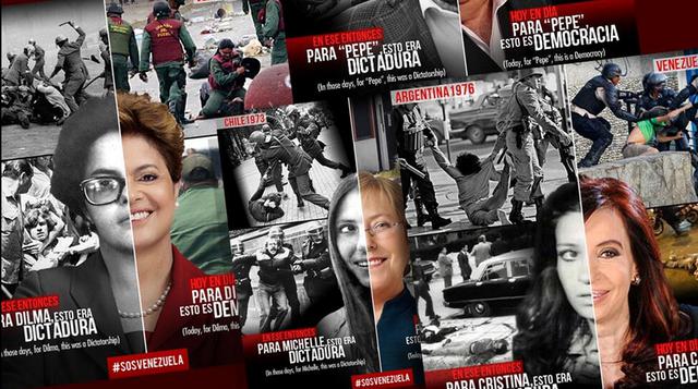 Venezuela: afiches contra Fernández, Rousseff y Bachelet - 1