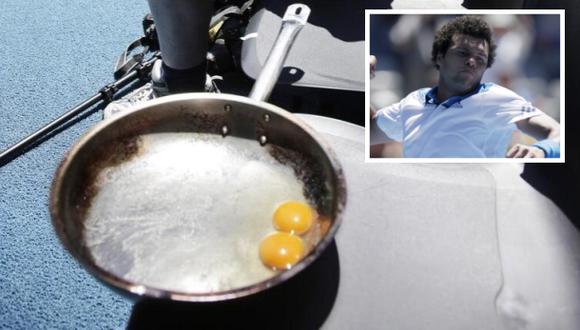 Tsonga cocinó dos huevos en plena cancha del Open de Australia