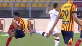 Milan vs. Lecce: Gianluca Lapadula sufrió escalofriante lesión | VIDEO