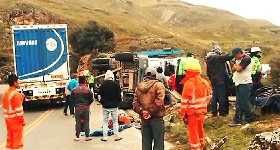 Perú. Despiste de camión deja dos muertos en la Carretera Central, en la región Pasco. (Foto: Agencia Andina)