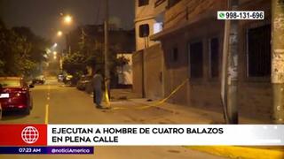 El Agustino: asesinan a hombre de cuatro disparos en la vía pública | VIDEO