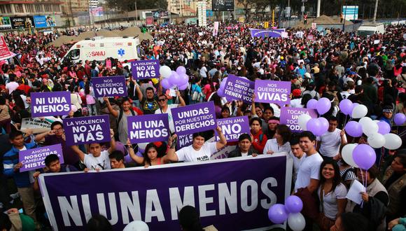 La marcha es organizada por la Asamblea de Mujeres y Diversidades, que reúne a unos 20 colectivos y organizaciones. (Foto: Andina)
