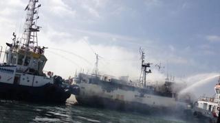 Callao: una embarcación japonesa se incendió a 10 millas del puerto