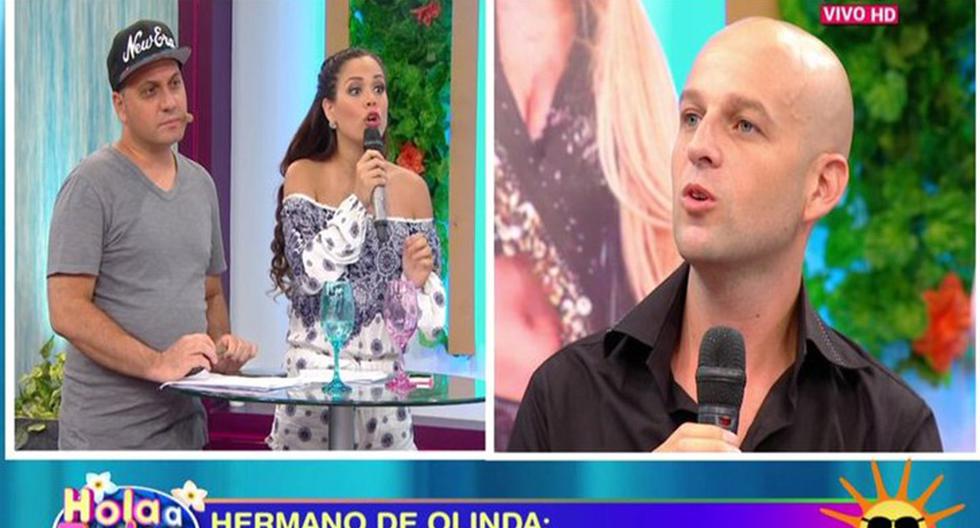 Andrea San Martín y el ex de Olinda Castañeda protagonizaron una fuerte discusión en \"Hola a todos\". (Foto: Captura ATV)