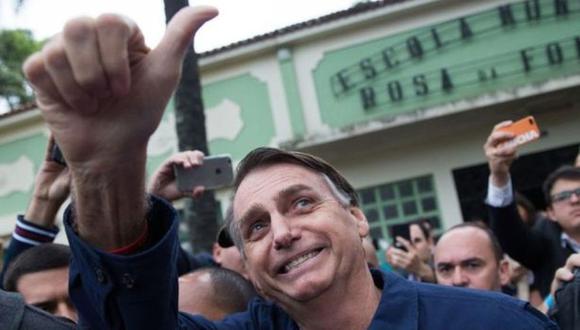 La victoria de Jair Bolsonaro en la primera vuelta, con 46% de los votos válidos, fue más amplia de lo que preveían las encuestas. (Getty Image vía BBC Mundo)
