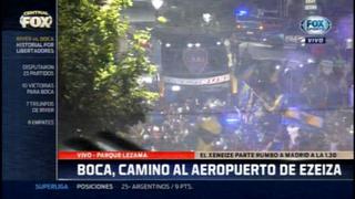 Boca vs. River: plantel 'xeneize' fue despedido en medio de bengalas y un mar de gente | VIDEO