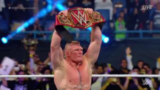 WWE: Brock Lesnar venció a Braun Strowman y recuperó título Universal con ayuda de Baron Corbin | VIDEO