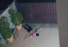 Ladrón cayó violentamente tras saltar el muro de una casa en Tailandia | Video