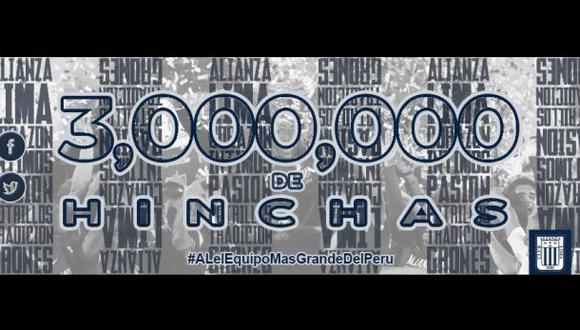 Facebook: Alianza Lima marca un récord en la red social