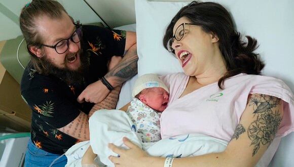 Lana Maria Wigand descubrió que está embarazada 19 días antes del nacimiento de su bebé. (Facebook)